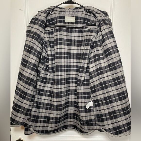 Everlane Men’s The Heavyweight Button Down Overshirt Shacket Pewter Plaid Medium - Picture 11 of 14